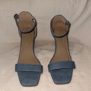 Blue strappy heel